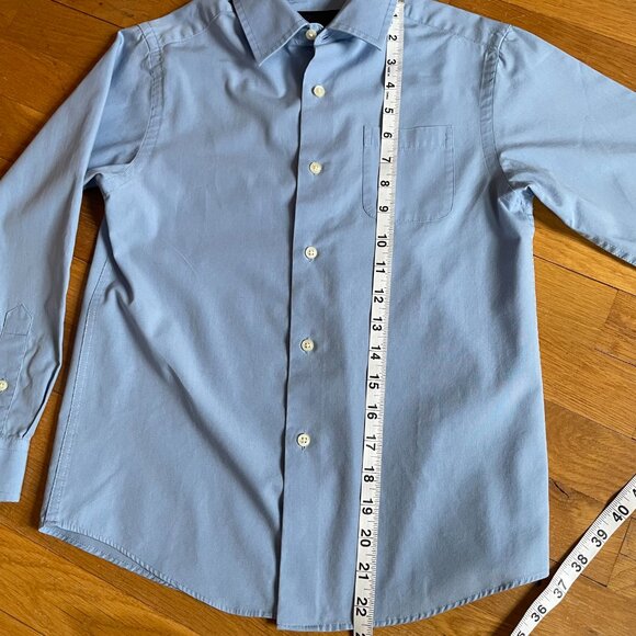 Cherokee Brand Boys Button Down Dress Shirt Blue Size M - Picture 8 of 11